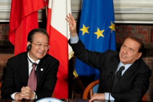 Wen Jabao e Silvio Berlusconi, Courtesy of Sussidiario.net