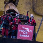 Six Greenpeace Climbers Scale Shells Arctic-Bound Oil Rig