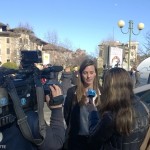 Marie Bolloré intervistata dalla stampa torinese, Foto di Greenews.info