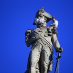 Nelson's Column Pollution Mask Action in London