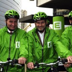 I Commissari Gunther Oettinger, Janez Potocnik e Johannes Hahn all'evento E-bike, Courtesy of Scorpix